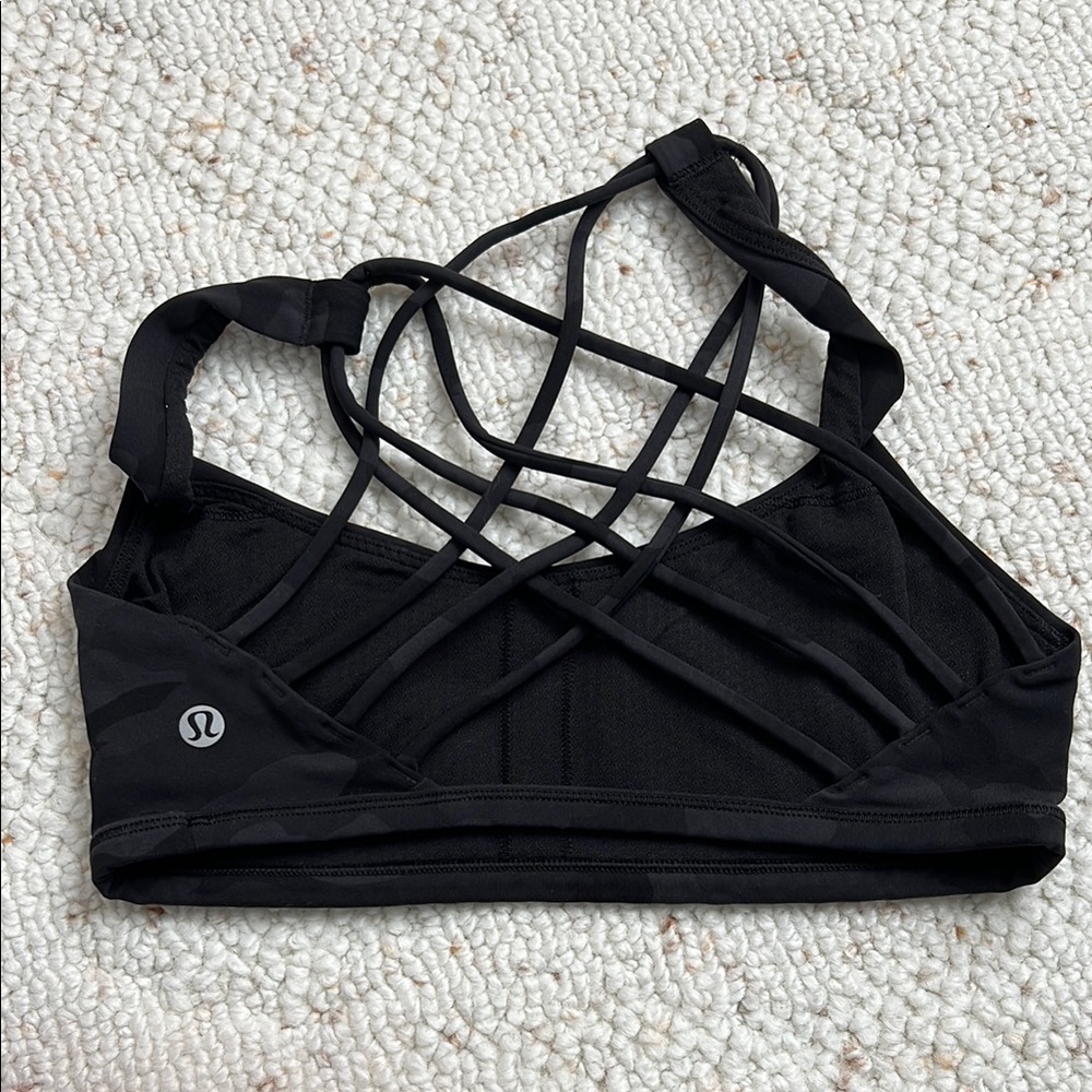 lululemon athletica Black Strappy Sports Bra